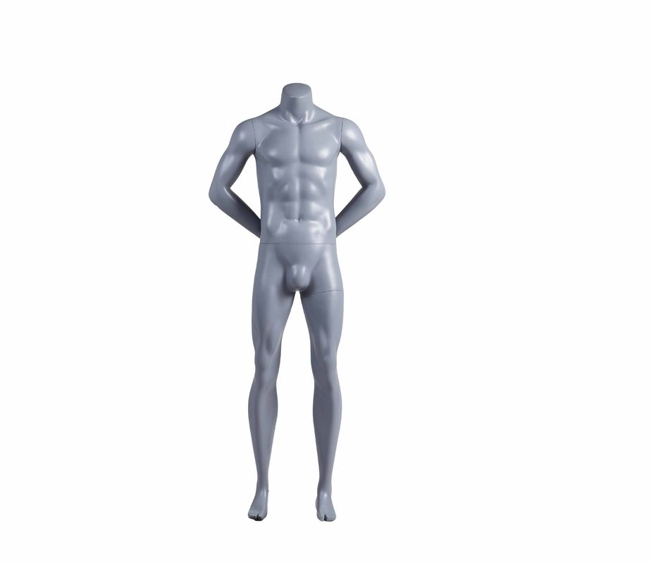 Fiberglass Full Body Man hands Behind-The-Back headless Muscular Sports Male Mannequin For Sportswear Display