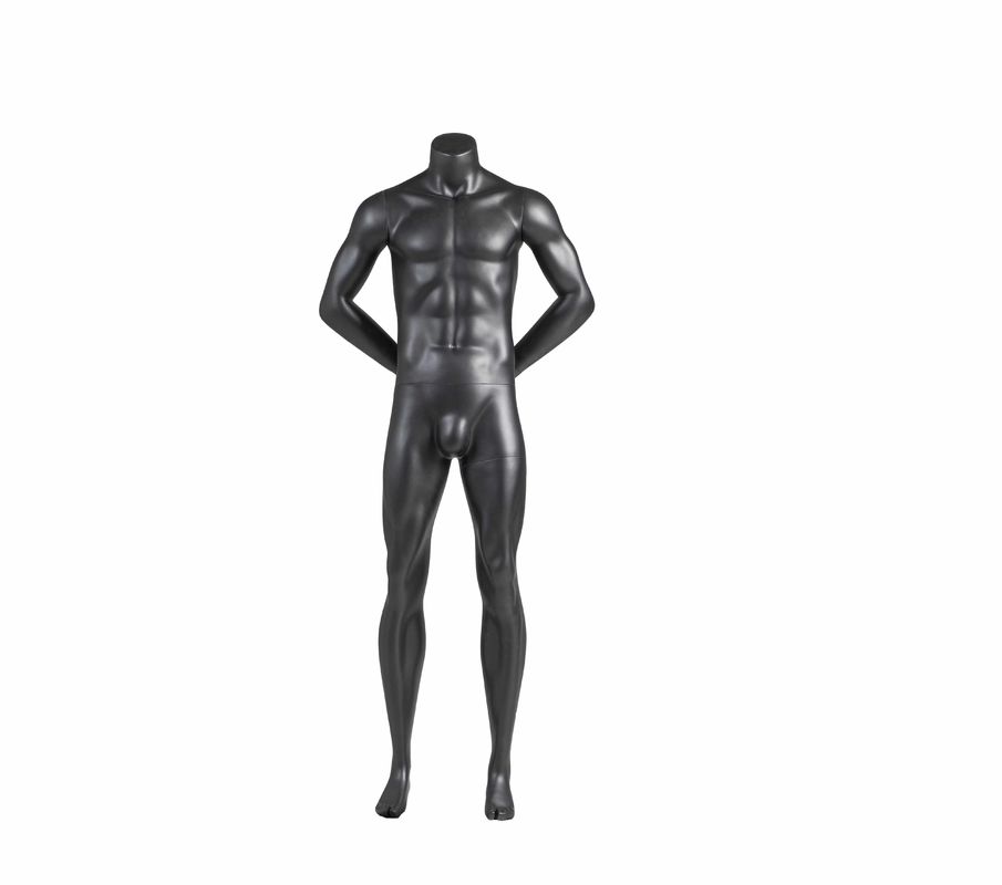 Fiberglass Full Body Man hands Behind-The-Back headless Muscular Sports Male Mannequin For Sportswear Display
