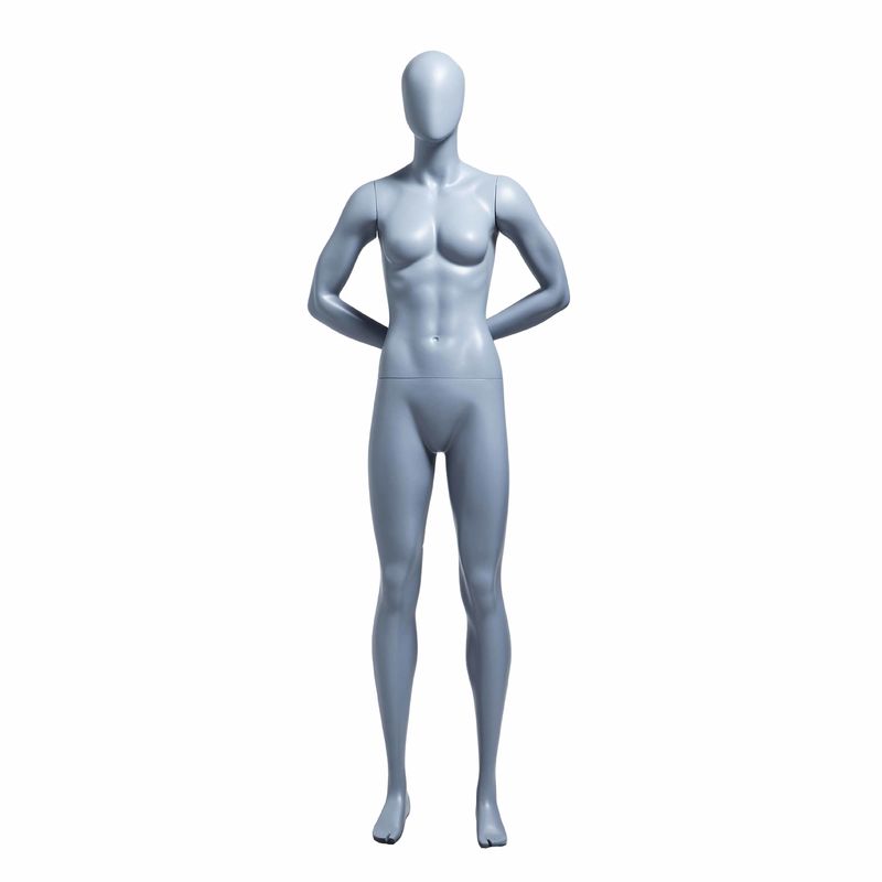 Fiberglass Full Body Female Hands Behind-The-Back Muscular Sports female Mannequin For Sportswear Display