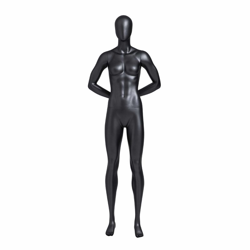 Fiberglass Full Body Female Hands Behind-The-Back Muscular Sports female Mannequin For Sportswear Display